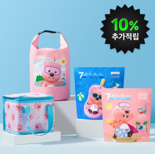 비트 캡슐세제 울트라 콤팩트 프레시오션향(블루) 40입 3개+보냉백